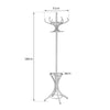 Coat Rack Free Standing Coat Rack Entryway Wooden Coat Tree Stand w/ 12 Hooks