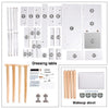 Foldable Makeup Table Set Drawer Mirror Storage Makeup Room White Dressing Table