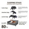 Large Elevated Dog Sofa Bed Microfiber Leather Couch Pet Sleep Joint Support Bed