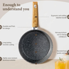 12pc Granite Nonstick Induction Cookware Set with Lids & Utensils for All Hobs