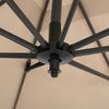 Patio Parasol Base Sets Offset Cantilever Umbrella Sun Shade Rainproof Canopy
