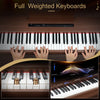 Bluetooth 88 keys Digital Piano Full Weighted E-Piano with Stand Pedal Headphone