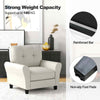 Tufted Upholstered Accent Sofa Reading Armchair w/ Seat Cushion