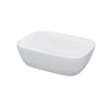 Modern Rectangular Curved Bathroom Counter Top Sink Wash Basin White Ceramic UK