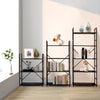 2/3/4/5 Shelf Metal Framed Wooden Bookcase Industrial Modern Bookshelf Display
