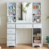 Large Dressing Table with LED Mirror 7 Drawers Modern Makeup Desk Vanity Table