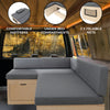 L-Shape Camper Van Bed & Cushions Bench Storage Sliding Sofa 1800 x 1200mm