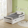 Junior Wooden Bed Toddler Solid Pine Wood Children's Kids Bed Frame White