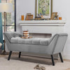 Velvet Upholstered Bed End Bench Sofa Ottoman Hallway Window Seat Black Legs