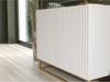 Modern Sideboard I 100cm I White I Fluted Fronts I Gold Legs I Storage Cabinet