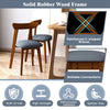 Wood Dining Chairs Set of 2 with Padded Seat