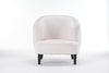 Modern and Stylish Tub Chair Accent Armchair Cream Velvet Barrel Chair Bedroom