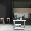 Commercial Stainless Steel Catering Table Work Bench Worktop Backsplash / Wheel