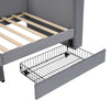 Upholstered Bed 3ft Single Daybed Sofa Bed w/ Side Storage Compartment 2 Drawers