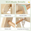 Multi-functional Kid¡¯s Climbing Toy with Climbing Rock & Removable Tent-Natural
