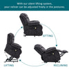 Electric Recliner Chair Fabric Upholstered Armchair Massage Heating Sofa Grey