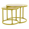 Nest Of 2 Nested Nesting Tables Side End Coffee Table for Living Room Black/Gold