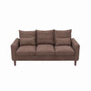 Panana Linen Fabric 2 & 3 Seater Sofa Couch with Wood Legs 3 Colours
