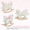 Children Plush Rocking Horse w/ Moving Sounds Riding Toy Kids Ride Seat Rocker