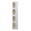 Collapsible Tall Cabinet Slim Narrow Storage Cupboard for Kitchen Bathroom Shelf
