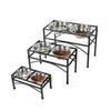 Raised Dog Bowls Pet Feeder Raised Elevated Stainless Steel Food Water Bowls
