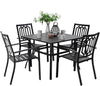 5 Piece Garden Patio Furniture Set Outdoor Table Chairs Set Dining Armchair