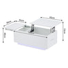 High Gloss LED Coffee Table Living Room Storage Lift Top Power Outlet Socket