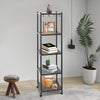 5 tiers Rectangle Standing Shelf Kitchen Shelf Storage Rack with 4 Wheels UK