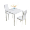 Round Square Rectangular Dining Table 2/4 Wooden Chairs Kitchen Room Restaurant
