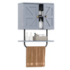 Bathroom Space Saving Storage Cabinet w/ Double Doors-Grey