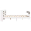 Bed Frame with Headboard White 160x200 Solid Wood Pine K7W5