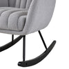 Modern Rocking Chair Upholstered Fabric Leisure Armchair High Wing Back Rocker