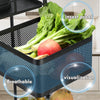 6 Tier Kitchen Rotating Storage Trolley Cart Utility Vegetable Mobile Shelf Ixpc