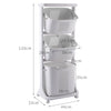 3 Tier Rolling Large Laundry Sorter Cart Hamper Organizer Clothes Bin Basket