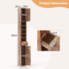 Slim Bathroom Tall Cabinet Floor Storage Cabinet Organizer-Coffee