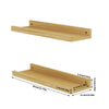 Set of 2 Wooden Floating Shelves Kids Bookshelf Wall Mounted Picture Ledge Shelf