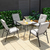 6 Pieces Patio Dining Set Outdoor Furniture Set w/ 4.2cm Umbrella Hole