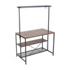 Kitchen Island Baker Rack Bar Table 3 Tier Microwave Stand Oven Storage Shelf