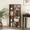 120 CM High Bookcase Floor Standing Open Display Shelving Rustic Brown