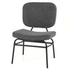 Modern Side Chair Bedroom Reading Accent Chair Adjustable Foot Pads-Grey