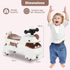 Ride on Toy Baby Dinosaur Sliding Car with Horn Music Lights White