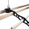 Clothes Airer Pulley Ceiling 6 Lath Hanging Traditional Mounted Dryer 1.2m Black