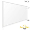4PCS 2x4 FT 72W Efficient LED Panel Light Ceiling Down Ultra-thin Fixture 6000K