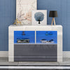 Modern 100cm TV Unit Cabinet Stand Matt Body & High Gloss Door with LED Lights