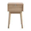 Dusk Isla Bedside Table 1 Drawer Nightstand Natural RRP £599