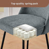 2X Breakfast Bar Stools Thickened Pad Linen Dining Chairs for Counter Kitchen