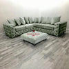 Square Coffee Table Chesterfield Upholstered Footstool Pouffe Foot Stool Seat