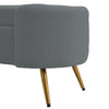 Curly Velvet Faux Fur Bench Padded Footstool Entryway Seat with Gold Metal Legs