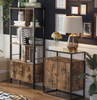 Large Industrial Bookcase Vintage Storage Unit Rustic Metal Cabinet Tall Display