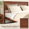 King Size Bed Frame Wood Platform Bed 22 CM Under-bed Storage Space-Walnut